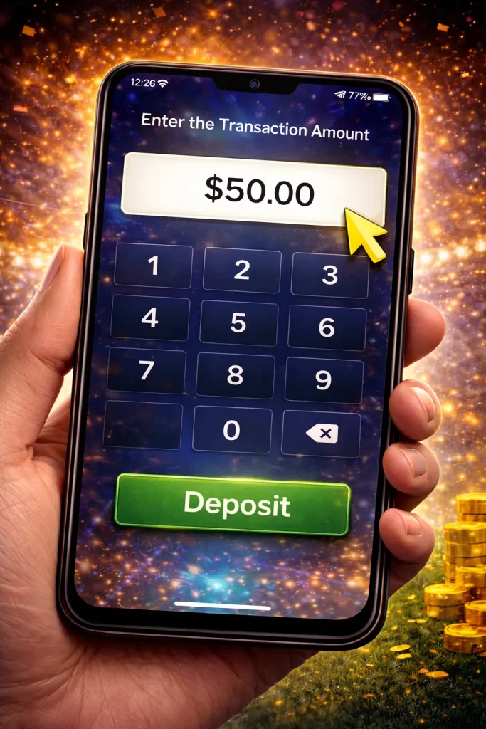 Enter the Deposit Amount